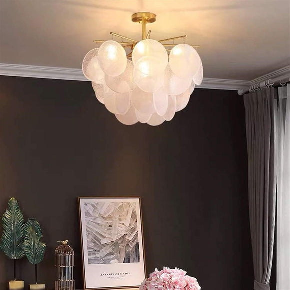 600MM Gold Crystal Frost Chandelier Ceiling Lights Hanging - Warm White - Ashish Electrical India
