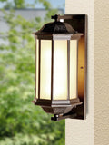 Outdoor Wall Light Fixture Coffe Color Exterior Lantern Waterproof - Warm White