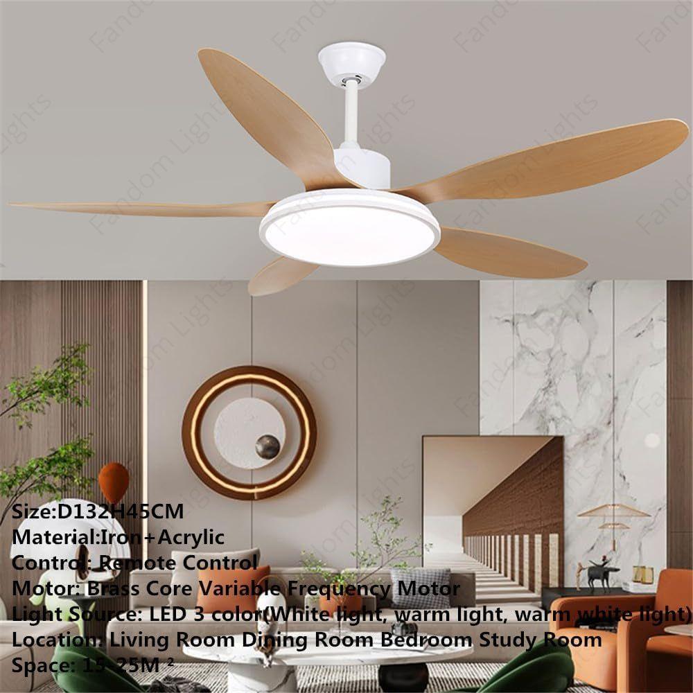 42 Inch Blade Wind lamp ceiling fan remote Controlled Light Wood