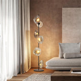 6 Smoke Glass Black Floor lamp Living Room Light for Home Lighting Standing lamp