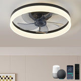 20 Inch Black Profile Ceiling Light with Fan LED Chandelier