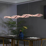 Rose Gold Acrylic LED Chandelier 1200MM Long with Curv Acrylic Light - Warm White