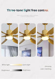 54 Inch 6 Blade Wind lamp ceiling fan remote Controlled - Matt Gold