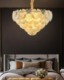 800 MM Crystal Gold LED Chandelier Light for Living Room Round Dining Room - Warm White