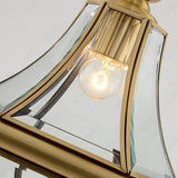 Gold Brass Glass Pendant Light Hanging Outdoor Terrace Entrance Light