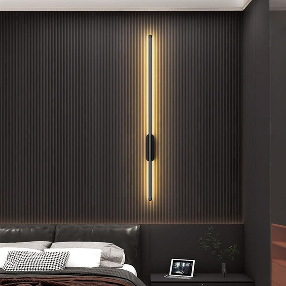 800 MM LED Black Long Modern Wall Light - Warm White