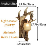 1 Light Antler Wall Lamp