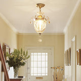 Brass Vintage Gold Glass Pendant Ceiling Light