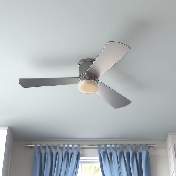 42 INCH HUGGER WIND LEAF CEILING FAN REMOTE CONTROLLED - SILVER
