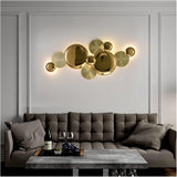 7 LED Modern Electroplated Gold Wall Art Light - Warm White