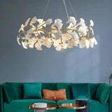 600 MM Crystal Gold Metal Chandelier Hanging Lamp - Warm White - Ashish Electrical India