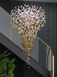 Meteoroid Chandelier Double Height - Amber Color
