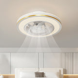 500 MM Round Gold Mesh Ceiling Light with Fan LED Chandelier - Warm White