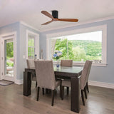 52 INCH HUGGER WIND LEAF CEILING FAN REMOTE CONTROLLED - Natural WOOD