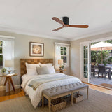 52 INCH HUGGER WIND LEAF CEILING FAN REMOTE CONTROLLED - Natural WOOD