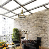 Gold Brass Glass Pendant Light Hanging Outdoor Terrace Entrance Light