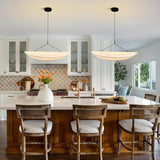 Cane Light Beige Chandelier Pendant Hanging for Living Room