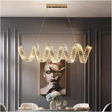 1200x350MM Long Crystal Gold Chandelier Ceiling Lights Hanging - Warm White