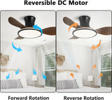 36 INCH HUGGER WIND LEAF CEILING FAN REMOTE CONTROLLED - Natural WOOD