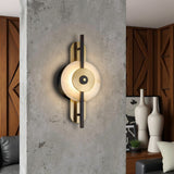 LED 450MM Marble Gold Wall Light Living Dining Bedside Light