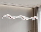 Rose Gold Acrylic LED Chandelier 1200MM Long with Curv Acrylic Light - Warm White