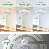 500 MM Hexa Mesh Ceiling Light with Fan LED Chandelier - Warm White