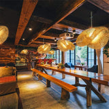 Rattan 600 MM Light Beige Chandelier Pendant Hanging for Living Room Outdoor Light