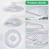 500 MM Hexa Mesh Ceiling Light with Fan LED Chandelier - Warm White