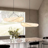 Cane Light Beige Chandelier Pendant Hanging for Living Room