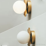300MM LED Modern Gold Frost Glass Wall Light - Warm White