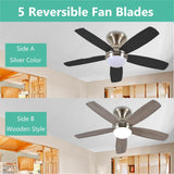48 INCH HUGGER WIND LEAF CEILING FAN REMOTE CONTROLLED