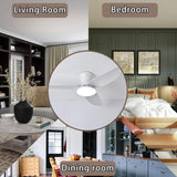 36 INCH HUGGER WIND LEAF CEILING FAN REMOTE CONTROLLED - White