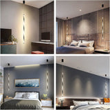 600MM Led Black Modern Pendant Light for Bedside Dining Hanging Light - Warm White