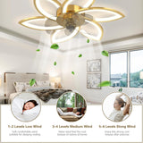 500MM Matt Gold Modern Ceiling Fan Chandelier with Remote Control