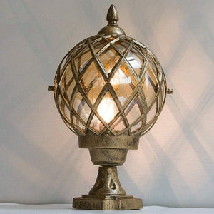 Led Pillar Light Antique Gate Lamp E27 Lantern Post E27 Bulb (Color : Antique)