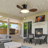 36 INCH HUGGER WIND LEAF CEILING FAN REMOTE CONTROLLED - Natural WOOD
