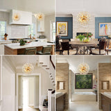 250 MM Gold Crystal Ball Pendant Chandelier Ceiling Lights Hanging - Warm White