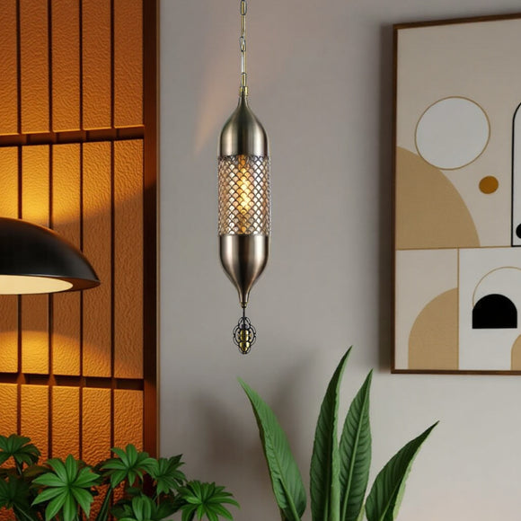 Antique Brass Gold Pendant Light for Bedside Hanging Light