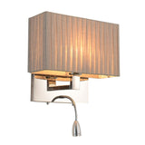 LED Wall Light Dark Beige Reading Bedside Stainless Steel Wall Lamp Shade - Warm White - Ashish Electrical India
