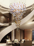 Meteoroid Chandelier Double Height - Amber Color