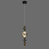 1 Light LED Glass Smokey Black Vintage Pendant Lamp Ceiling Light - Warm White - Ashish Electrical India