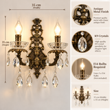 2 Italian Vintage Glass Italian Wall Light