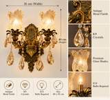 2 Italian Vintage Glass Shade Italian Wall Light