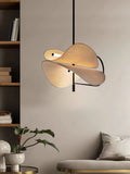 Rattan 550 MM Light Beige Chandelier Pendant Hanging for Living Room Outdoor Light