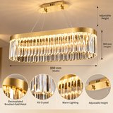 800x300MM Crystal Ring Chandelier Lamp