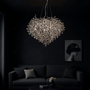 800 MM Crystal Chrome LED Tree Chandelier Light