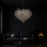 800 MM Crystal Chrome LED Tree Chandelier Light