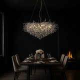 1200 MM Crystal Chrome LED Tree Chandelier Light