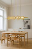 Amber Glass Modern LED Linear Light Chandelier Lighting Lamp Cord Pendant Lamp
