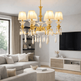 8 LIGHT Shade Ceramic ITALIAN CHANDELIER CEILING LIGHTS HANGING